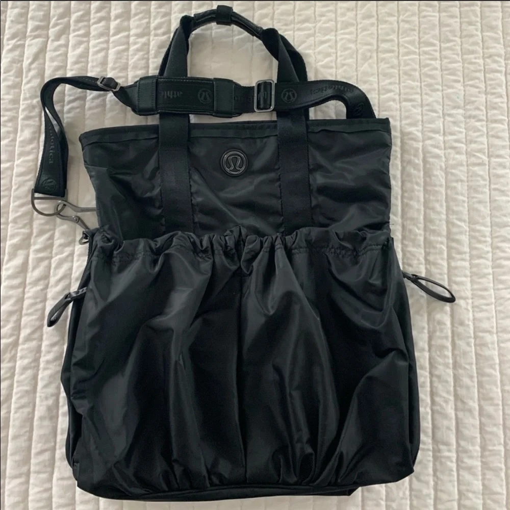 lululemon athletica Black Convertible Tote Backpack